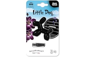 Little Joe Little Dog Gel Air Freshener Black Velvet Scent for Car Air Vent. Long-lasting, up to 45 days. Irresistible and Fun Scent for All Ages.