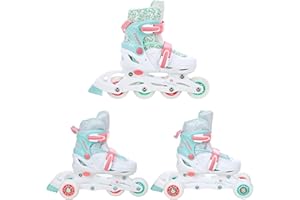 CROXER 3in1 Inline Skates Pattini in linea Triskates Pattini a rotelle per bambini, ragazze e ragazii regolabili