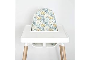 NIBBLE AND REST Nibble & Rest IKEA Highchair Cushion Cover for Inflatable Cushion, Compatible for IKEA Antilop Highchair Accessories, Stain-Proof&Wipeable Cushion Cover(Cushion NOT Included)(Inthemeadow)