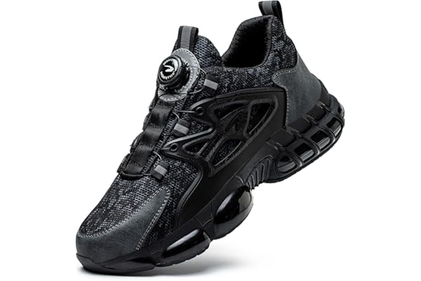 GemChve Chaussures de Sécurité Hommes Femmes Basket Légère Respirante Travail Antidérapante avec Embout en Acier 36-46 EU