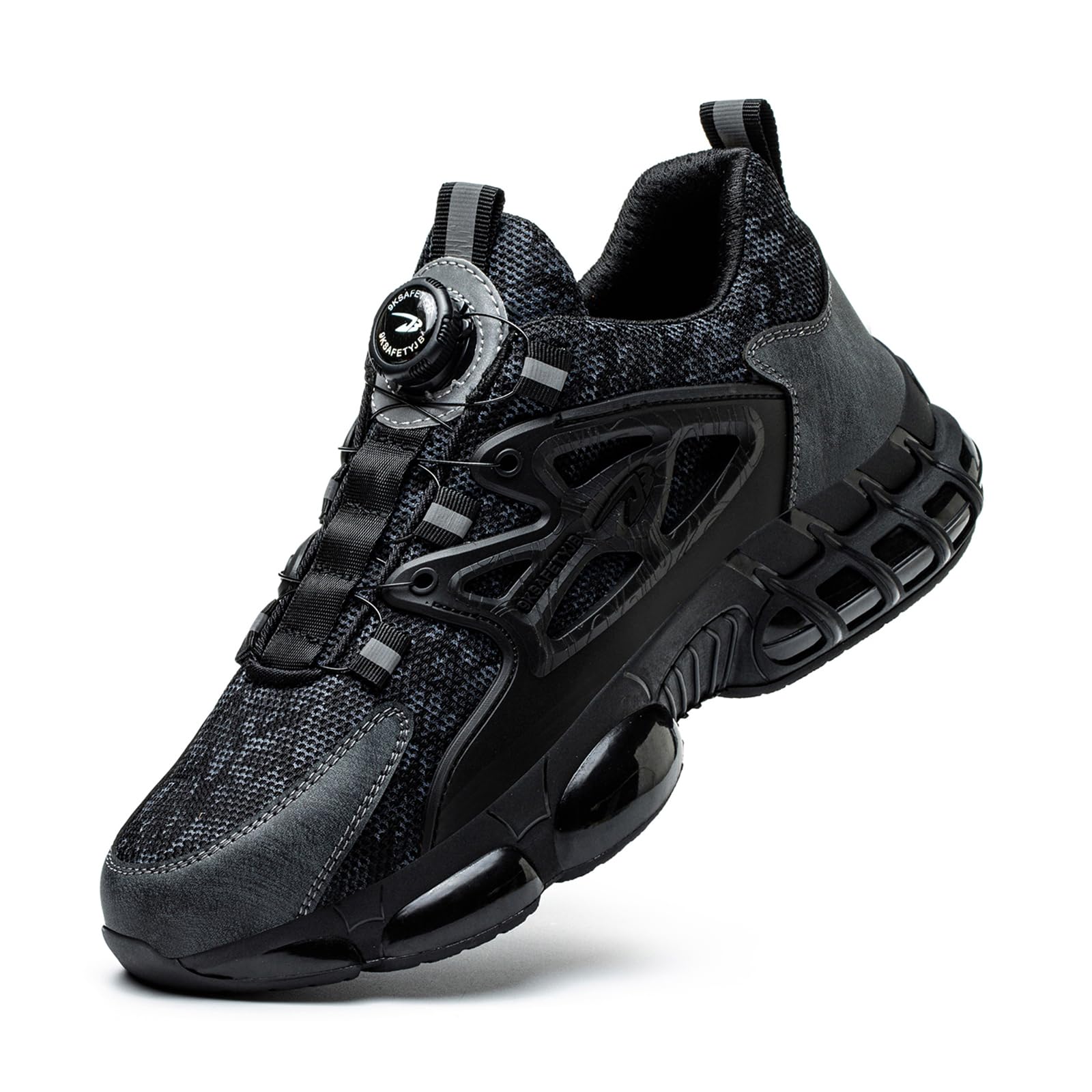 Zapatos de Seguridad para Hombre Mujer Zapatillas Ligeros Calzado Trabajo Comodo Antideslizante con Puntera de Acero 36-46 EU - 1