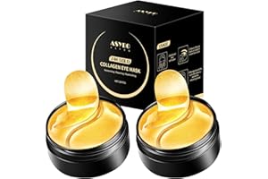 ASYBO sous les cache-yeux, 120 pcs collagène doré sous masque pour les yeux, masque de traitement des yeux pour poches sous les yeux, cernes, yeux gonflés, ridules, anti-âge et anti-rides