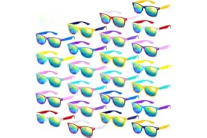 Mikulala Pack of 24 Children's Sunglasses, Neon Sunglasses in Bulk Pack, Party Bag Fillers for Children, Party Sunglasses, Great Gifts for Birthday, Graduation, Party Accessories