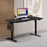 Şeker Ofisi - Elektrikli Y&uuml;ksekliği Ayarlanabilir Ergonomik Bilgisayar & &Ccedil;alışma Masası - Tek Motorlu (2 Hafızalı) (Siyah, 12