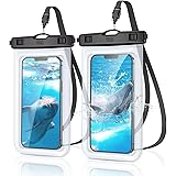 YOSH Custodia Impermeabile Smartphone [2 Pezzi], IPX8 Borsa Impermeabile Cover Cellulare Subacquea per iPhone 15 14 Pro 13 12