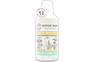 KOTOR PHARMA KOTOR SILICE BUVABLE 1L | Silicium Organique Francais & Naturel | Fortement Dosé | Santé des Articulations, Cartilages, Os, Peau, Cheveux, Ongles | Silicium + Ortie + Prêle + Bambou | 1 mois
