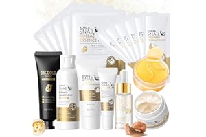 OFANYIA Escargots Ensemble de Soins de la Peau 18 Pièces, Coffret de Soins de la peau avec routine complète de soins de la peau, Coffret Beauté ado fille, Escargots Coffret soin Visage Femme