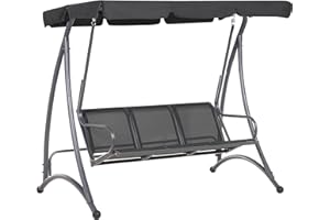 ‎BELIANI Romantischer Sommer auf der Hollywoodschaukel in Schwarz Bogart