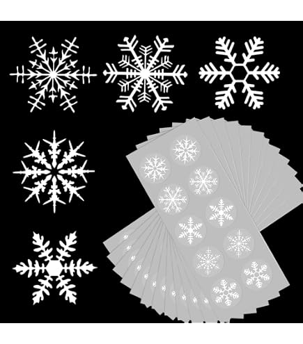 50 Autocollants Flocons De Neige En Vinyle - Imperméables, 5 à 8,9 Cm - Déco Noël, Bouteilles, Ordinateurs, Cadeaux