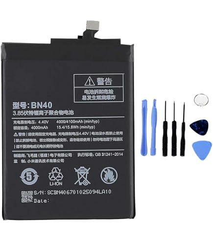 Audiosystem Batteria Pari Originale Con Capacità 4000mah Per Xiaomi Redmi Note 8 /Note 8t Bn46 M1908c3xg,Incluso Kit Montaggio Sostituzione Pila