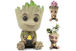 HBSFBH Baby Groot Maceta, Pen Pot y Macetas, Gente del Árbol, Figura de acción para Plantas y bolígrafos de la película clásica, para Deco del Acuario/Decoración de Escritorio/Perfecto como Regalo