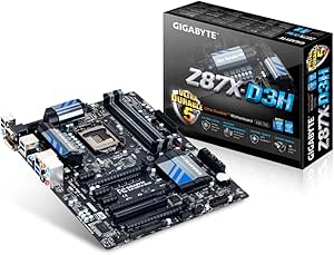 Gigabyte Z87X-D3H Motherboard (Socket 1150, Z87 Express, DDR3, S-ATA 600, ATX, Haswell, Supports 4thGeneration IntelCore Processors, GIGABYTE UEFI Dual BIOS)