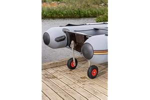LAUNCHINGWHEELS.COM Launching Wheels for Boat Dinghy Raft, Folding Outboard Engine Wheels for Inflatable Dinghy, Stainless Steel