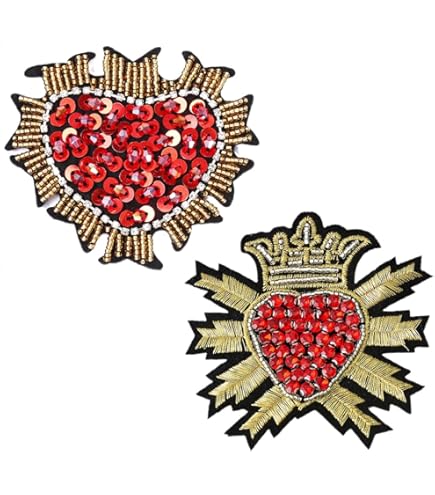 Perlen-Aufnäher Fliegender Vogel - 2 Stück Mit Pailletten & Strass Für Kleidung