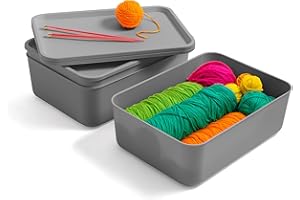 Iris Ohyama, Lot de 3 Boites de Rangement en Plastique avec Couvercle non Clipsable, Empilables, pour Cuisine, Salle de Bain, Chambre, Placard, Bureau, Organisation Solide & Durable, SNL-M