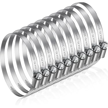 Gtagain Schlauchschellen Edelstahl 304 – 2 Stück, Verdickt, Für Rohre & Schläuche 47-51 Mm