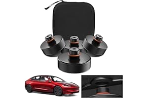 ASZSK Gumowa nakładka na podnośnik samochodowy do Tesla Model 3 / Model Y / Model X / Model X, gumowa nakładka na podnośnik samochodowy, chroni akumulator Tesla i podwozie, akcesoria Tesla, 4 sztuki