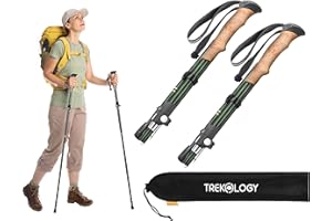 TREKOLOGY Walking Poles - Men & Women Trekking & Hiking Poles - 2pc