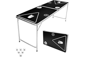 GO PONG Gopong 1,8 m Portable Pliable Table de Beer Pong/Flip Cup (6 Balles Inclus)