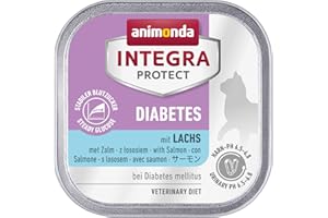 ANIMONDA INTEGRA PROTECT Integra Protect Diabetes d’animonda pour chat, nourriture de régime pour chat, nourriture humide en cas de diabète, au saumon, 16 x 100 g