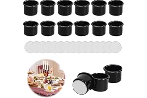 CUINIUNAID 15 Stück Kerzenhalter Stabkerze Kerzenständer Magnetisch Kerzentüllen Schwarz Kerzenständer Stabkerzen Stabkerzenhalter Magnetisch Kerzenhalter Magnetisch Kerzenhalter für Stabkerzen