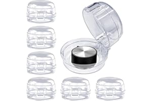 VEKXAR 6 pezzi copri manopole per piano cottura a gas, coperture per manopole per fornelli a gas, forno, blocco di sicurezza per bambini, copertura protettiva (bianco trasparente)