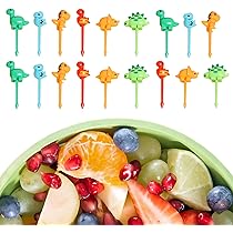 12x Obstgabeln Kinder - Bunte Giraffen Gabeln Für Snacks & Party