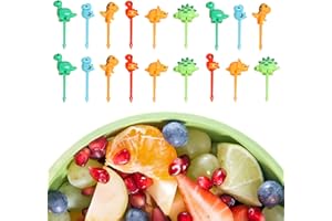 Mlysnd Mini púas de Frutas de Dinosaurio para niños pequeños de 18 Uds., púas Bonitas de Bento para Accesorios de decoración de Fiambrera