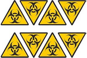 PUBBLIMANIA Pegatinas de riesgo biológico | Adhesivos para laboratorios, hospitales y uso industrial por Sutter Signs (Pegatinas de Riesgo Biológico 8)