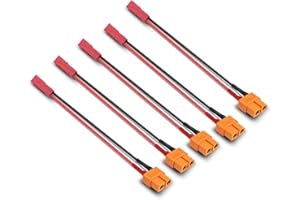 Taikuwu 5 adattatori femmina XT60 su JST femmina maschio adattatore con cavo in silicone da 10 cm 20 AWG