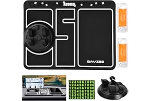 Pinsheng Antirutschmatte Mit 360° Drehbar Handyhalterung Auto Multifunktionales Telefonpad 4 In 1 Antirutschmatte Auto Armaturenbrett rutschfeste Telefonunterlage Armaturenbrett Ablage Matte (Weiß)