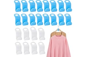 Newoutset 100 sztuk, oszczędzające miejsce, haczyki łączące, z tworzywa sztucznego, oszczędność miejsca, haczyki do szafek, toreb, ubrań