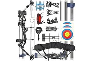 ZSHJGJR Compoundbogen Set Bogenset für Bogenschießen Sportbogen Verstellbarer Jagd Compoundbogenset 30-60 lbs 310fps Jagdausrüstung mit Komplettes Zubehör Kit