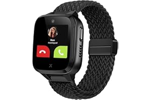 OUTPUTBT Magnétique Bracelet 16mm pour XPLORA Kidzi/Xplora X5 Play/XGO 2/XGO 3 Remplacement Enfant Nylon Coton Tresser pour Fille Garçon