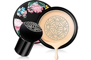 VISVIC Mushroom Head Air Cushion BB Cream,Concealer Lasting Nude Makeup Moisturizing Brightening Pigment CC Liquid Foundation, Even Skin Tone Makeup Base Primer Foundation (Natural)