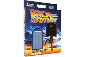 Doctor Collector Ritorno al Futuro Replica Ufficiale Chiave DeLorean, Back to the Future edizione da collezione, con portachiavi
