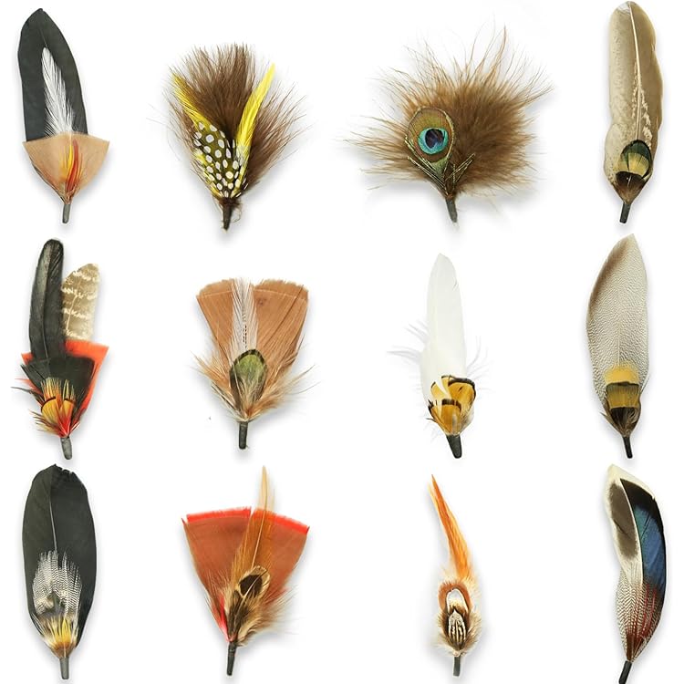 Jemygins Handgemaakte bruiloft feest lederen veer vlinderdas met geschenkdoos set voor heren, blauw, 7 cm