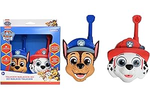Lexibook, Psi Patrol, 3D Walkie-Talkie Chase i Marshall, Zasięg 500M, 2 Kanały Komunikacyjne, Klips do Paska, Czerwony, Niebieski, TW18PA