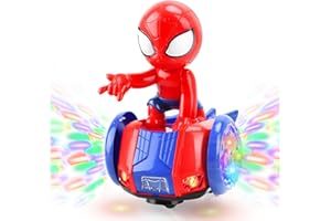 YOTOY Toys for 3-8 Year Old Boy Girl: Spider Robot Sound Toy for Boys Musical Car with Light 3 4 5 6 7 8 9 10 Year Old Kids Baby Birthday Gifts Toy Age 1-2 Babies Spidey Robots Dancing Cars Games