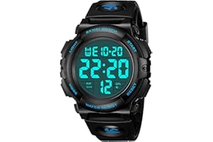 CIVO Mens Digital Sports Watches Military Big Numbers 50M Waterproof Large Face Army Wrist Watch LED Back Light Casual Watch for Men Rubber