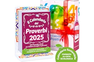 IL CALENDARIO DEI PROVERBI Calendario 2025 con Proverbi e Detti Popolari | Da Tavolo con Supporto MANDALA | 365 Consigli di Vita | Pensiero filosofico | Idea Regalo geniale | Luxury Pack