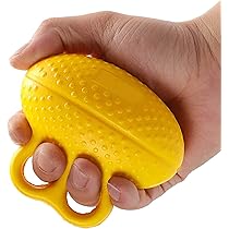 Healthman Balle D'exercice Avec Prise En Main Douce, Balle D'exercice Pour Les Doigts Et Les Mains Pour La Force, Balle Thérapeutique Pour Crampes Et Récupération (bleu