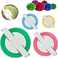 MSBD 8 Pièces 4 Tailles Pompom Maker Fluff Ball DIY Needle Craft Toolkit
