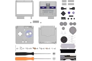 IPS Ready Upgraded eXtremeRate Klasyczny Styl SNES Soft Touch Niestandardowa Wymiana Housing Shell dla Gameboy Advance SP GBA SP – Kompatybilny Zarówno z IPS & Standard LCD – Konsola & Ekran NIE Są Dołączone