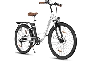 ELEKGO 28'', Femme/Homme Vélo électrique, 7 Vitesses, Batterie Amovible 36V12Ah, Hauteur d'assise réglable, Vélo électrique Urbain Adulte, Vitesse jusqu'à 25 km/h, Autonomie 35-90 km