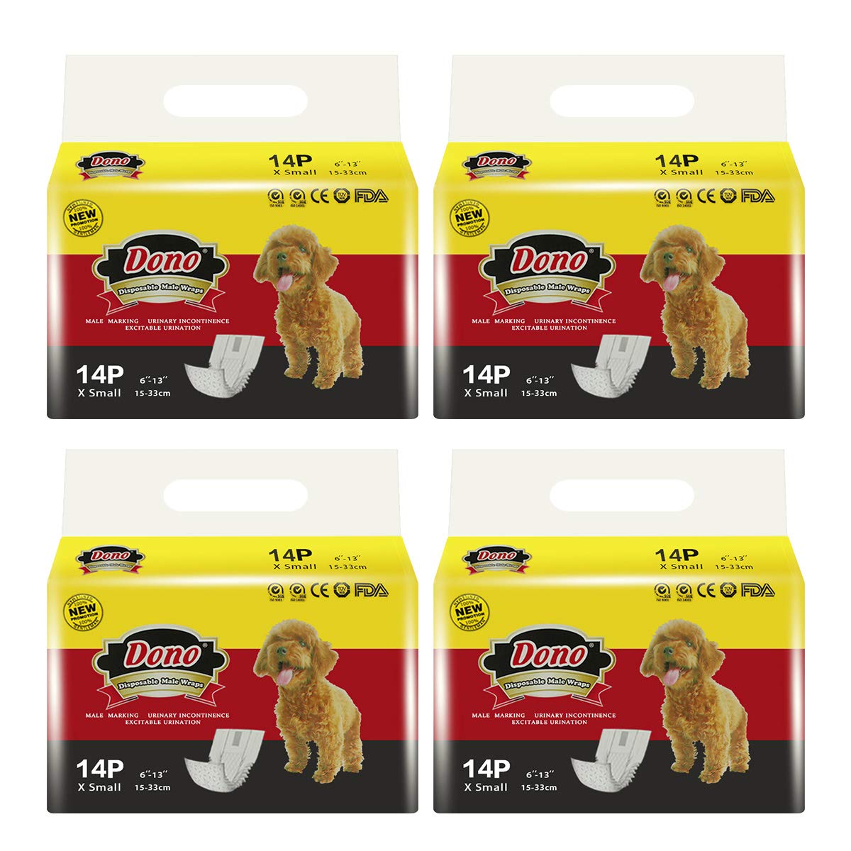 Dono Pet Dog Nappies Disposable Puppy Dog Male Wraps Super Absorbent