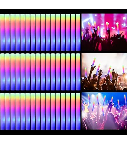 Glow Fever Bâtons Lumineux Multicolores de 10,2 cm (4) - 100 pièces Bâtons Lumineux Accessoires de fête fluorescents pour Festival, Halloween et Mariage - Lumières pour soirée