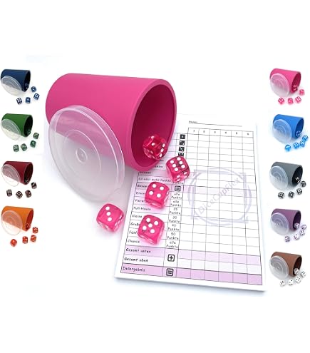 Zerodeko 2er Set Würfelbecher Aus Bambus + Würfel – Spielzubehör Für Bar, Party, Brettspiele & Gesellige Abende