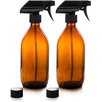 Braunglas Sprühflaschen Premium. Wiederverwendbare/umweltfreundliche/organische schönheit/reinigungsmittel (2 x 500ml)
