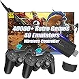 Wireless Retro Game Console, 64G Game Stick Built in 30,000 Games, 40+ Emulators, Dual Wireless Controllers, Plug & Play Video Game Consoles, 4K HDMI Nostalgia Stick Game for TV
